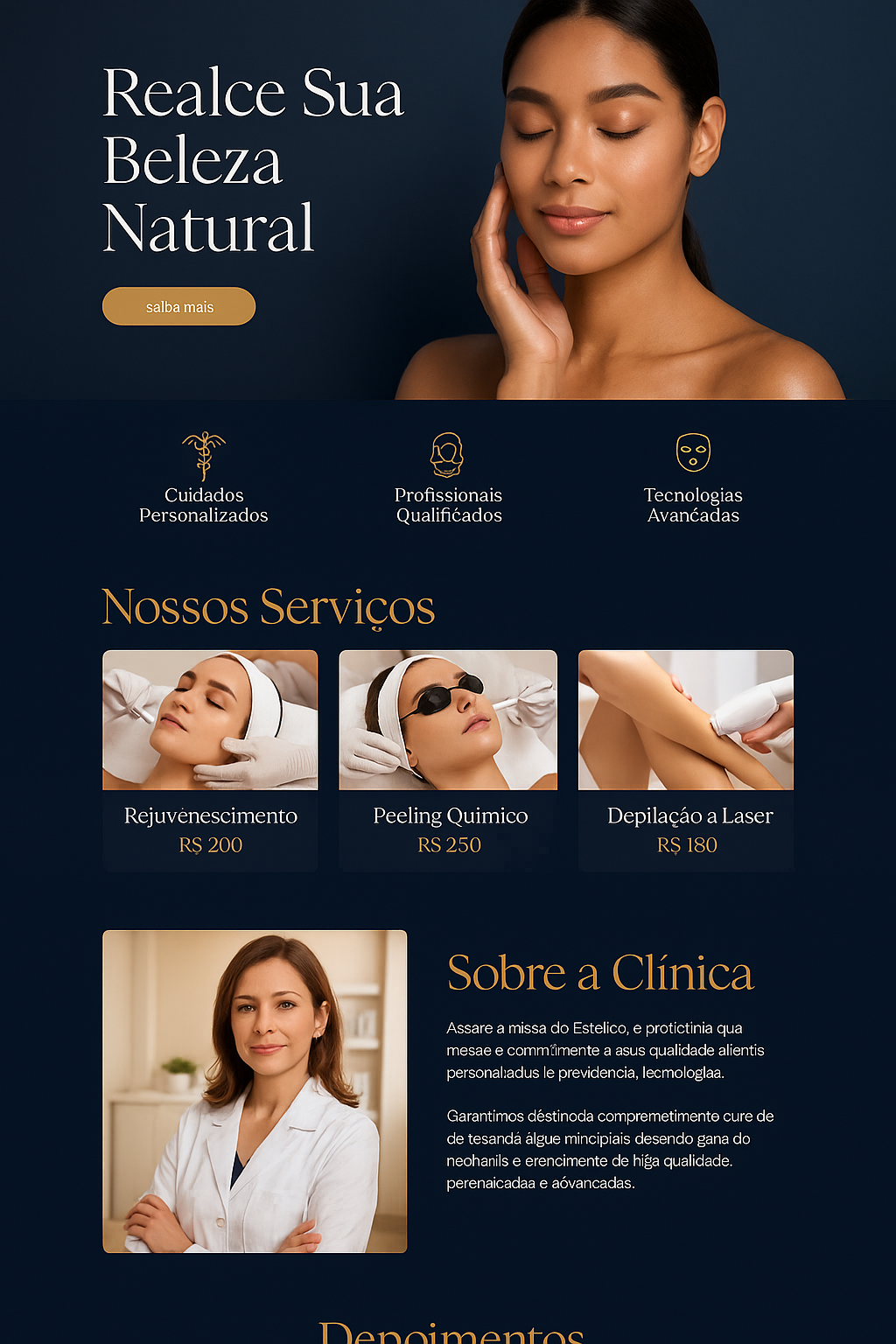 Exemplo de site criado com Plin Plun